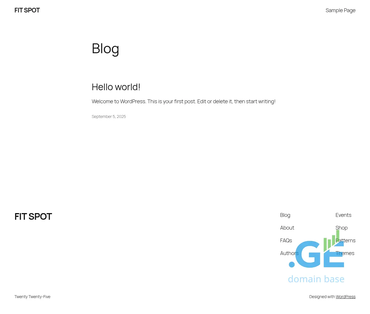 Screenshot of the site fitspot.ge