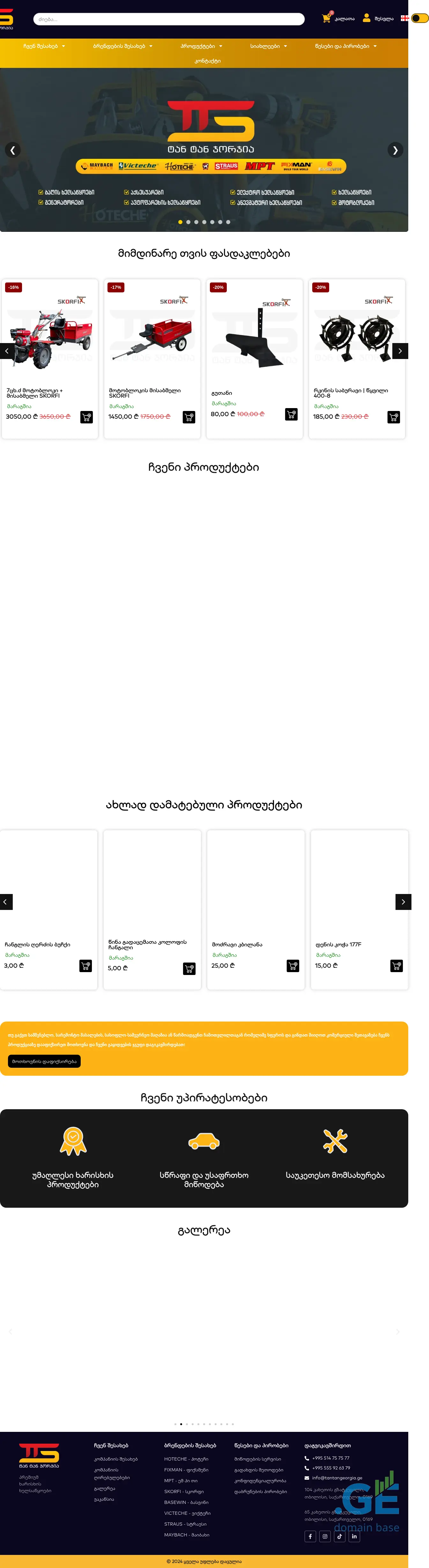 Screenshot of the site fixman.ge