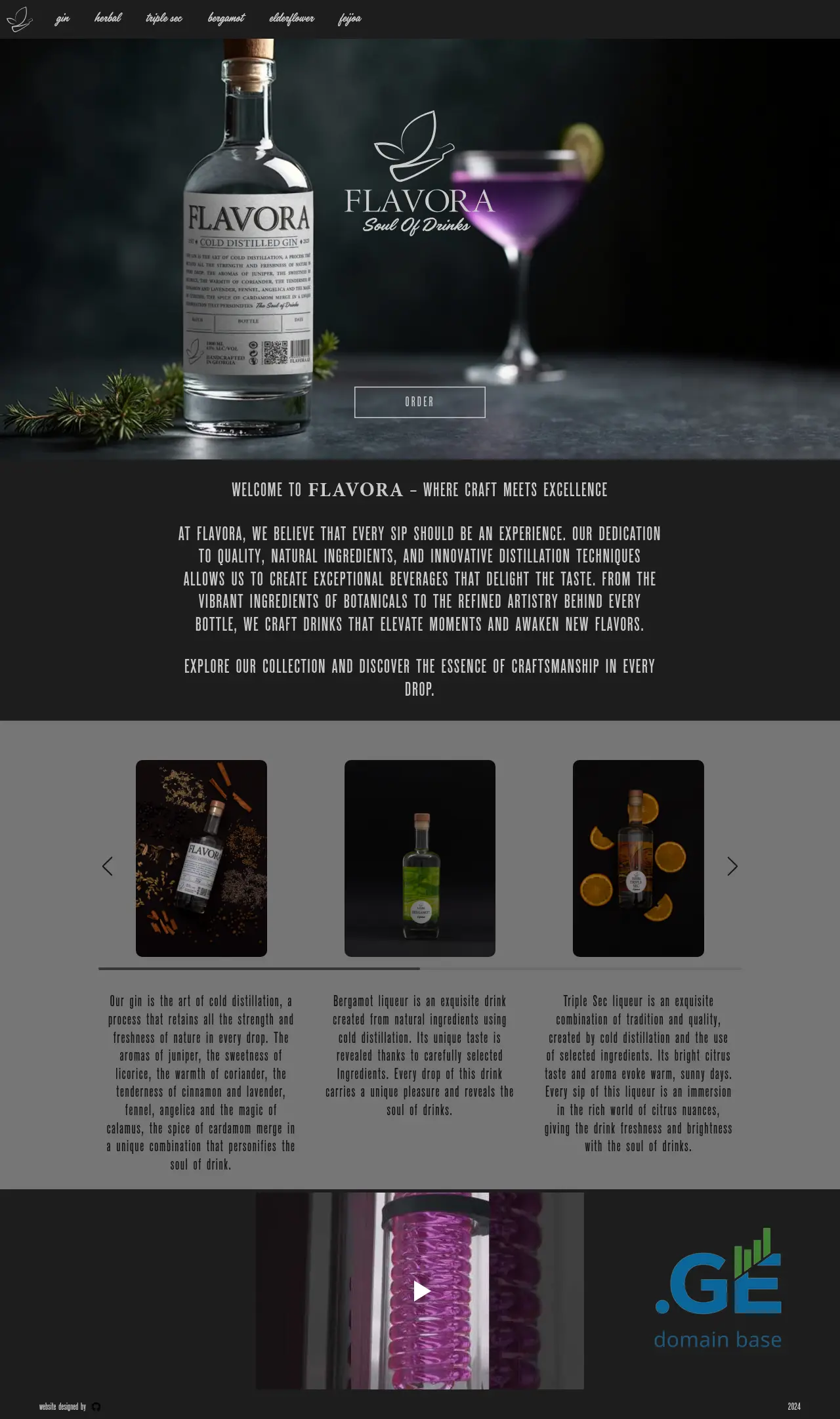 Screenshot of the site flavora.ge