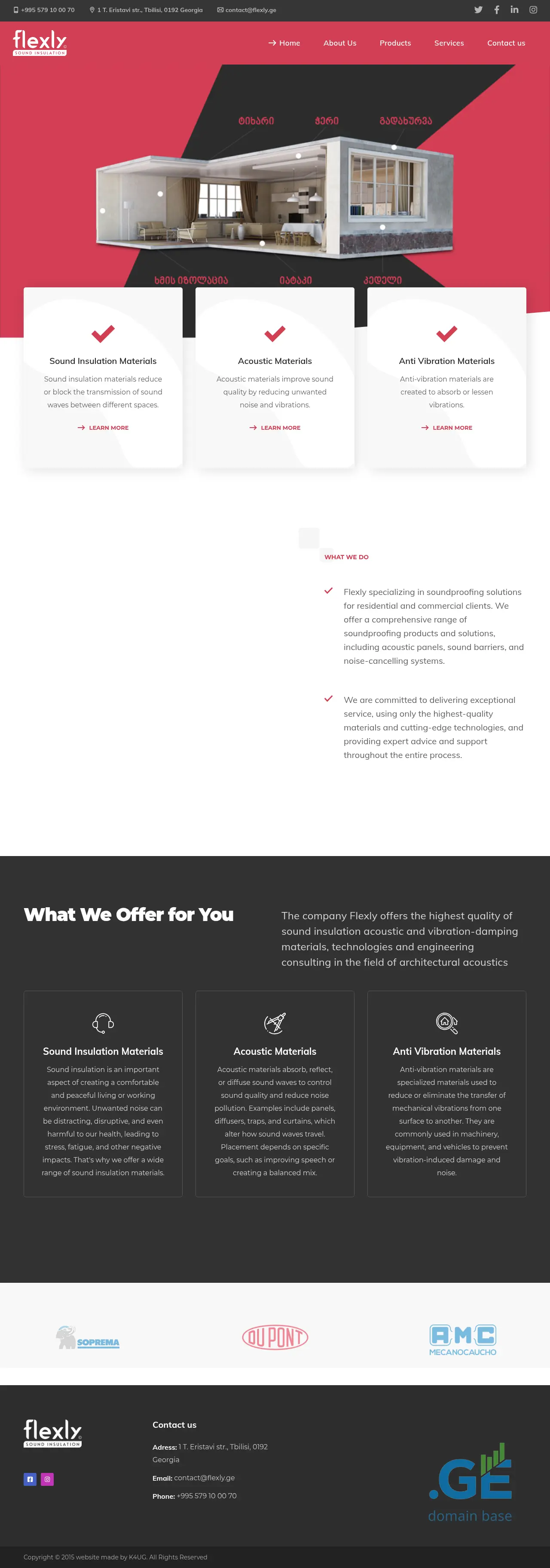 Screenshot of the site flexly.ge