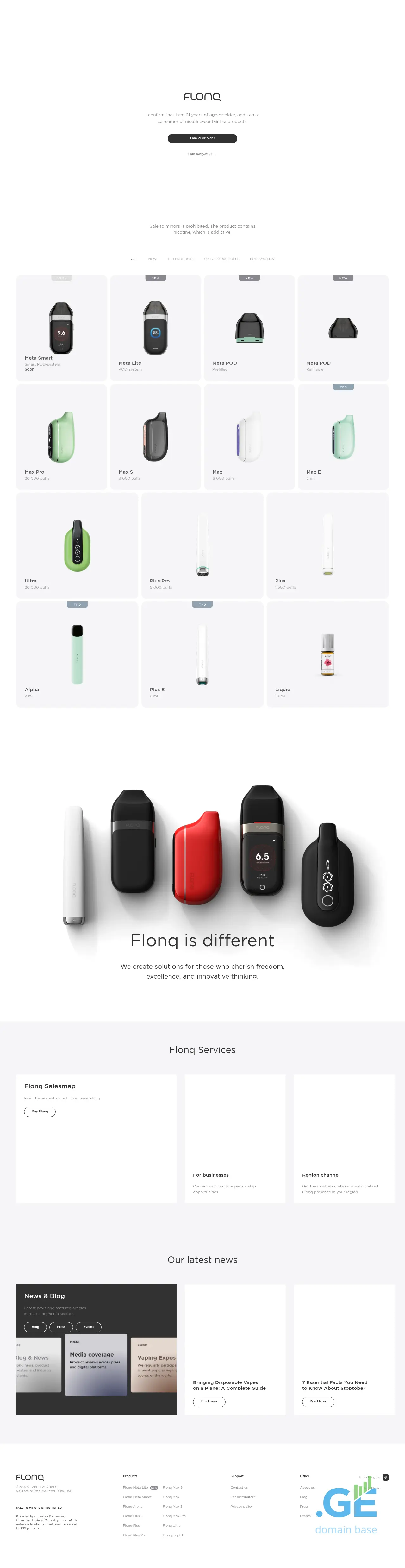 Screenshot of the site flonq.ge