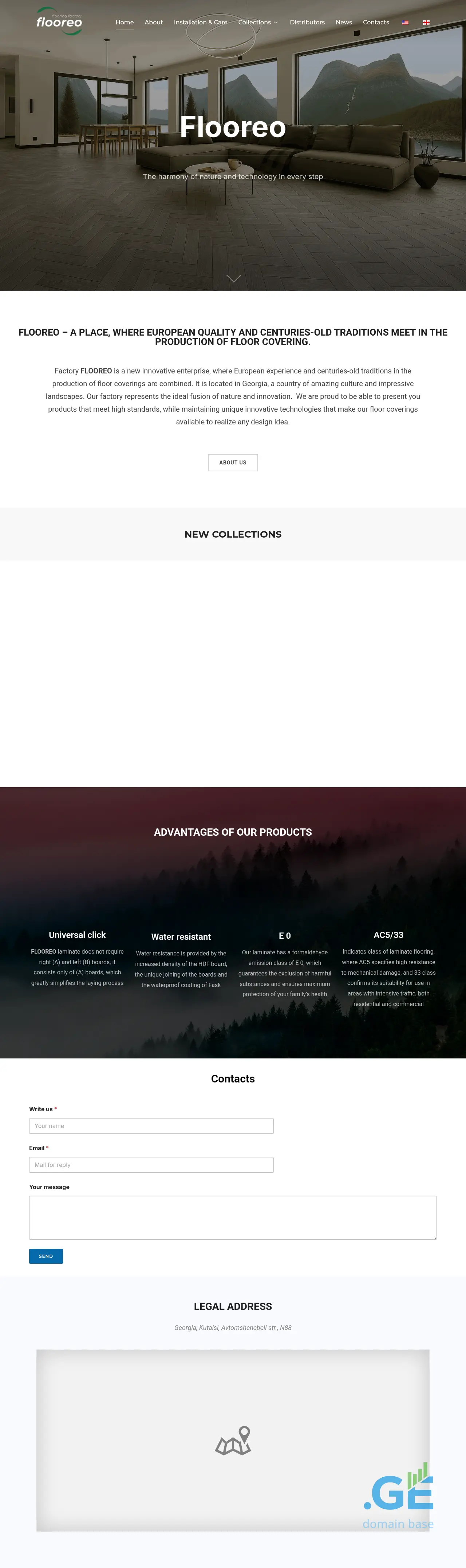 Screenshot of the site flooreo.ge