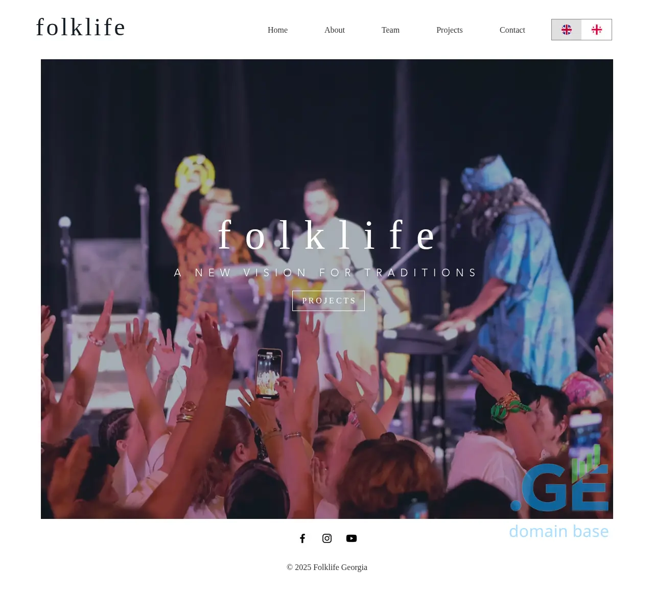 Screenshot of the site folklife.ge
