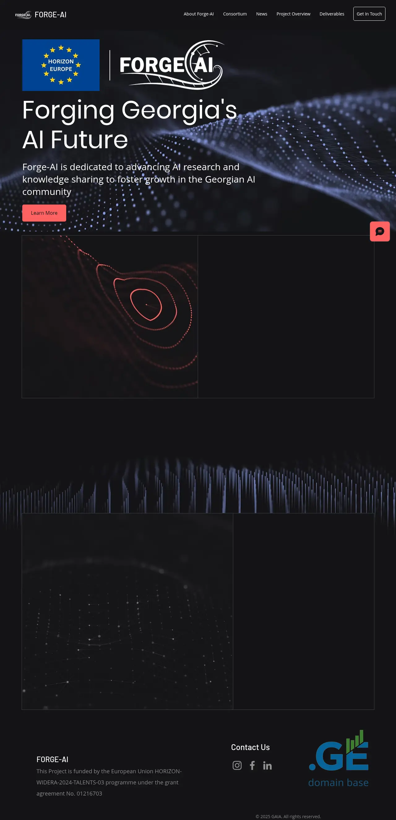 Screenshot of the site forge-ai.ge