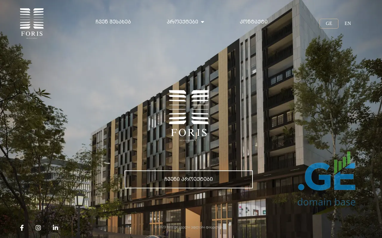 Screenshot of the site foris.ge