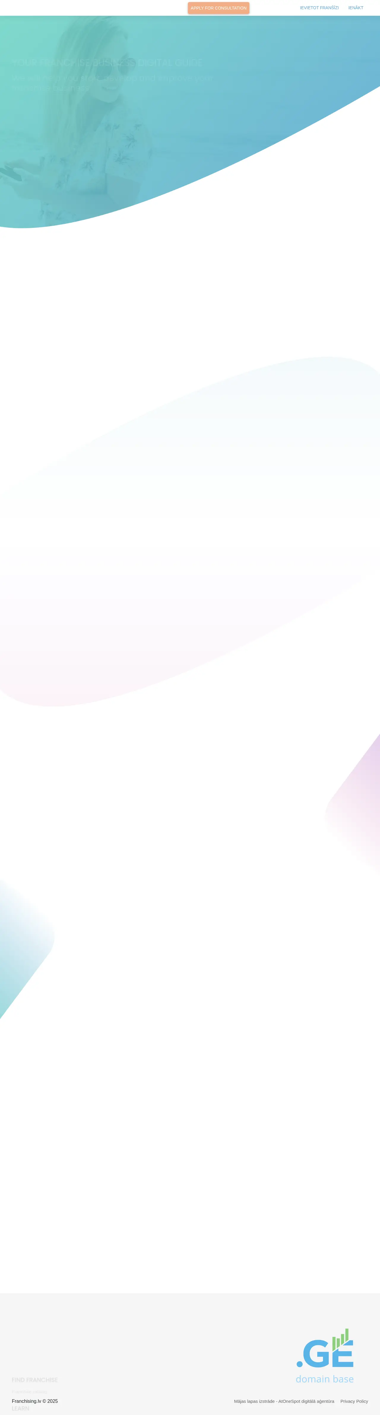 Screenshot of the site franchising.ge