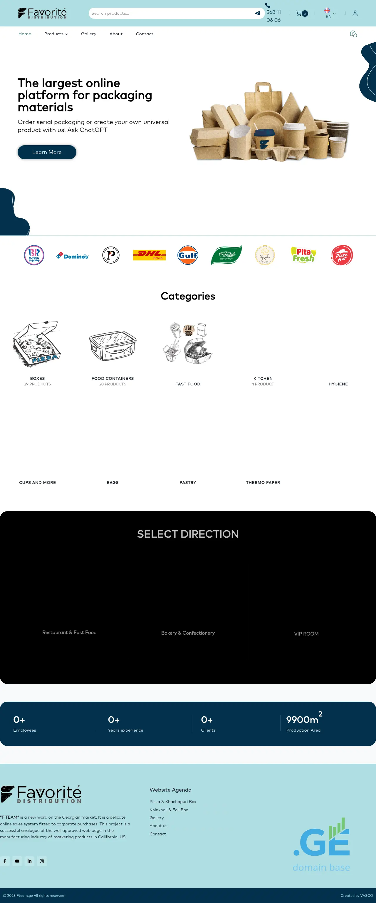 Screenshot of the site fteam.ge