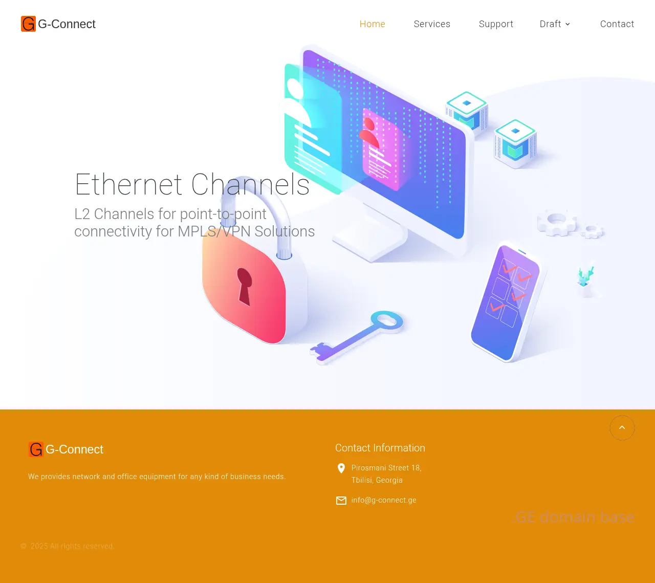 Screenshot of the site g-connect.ge