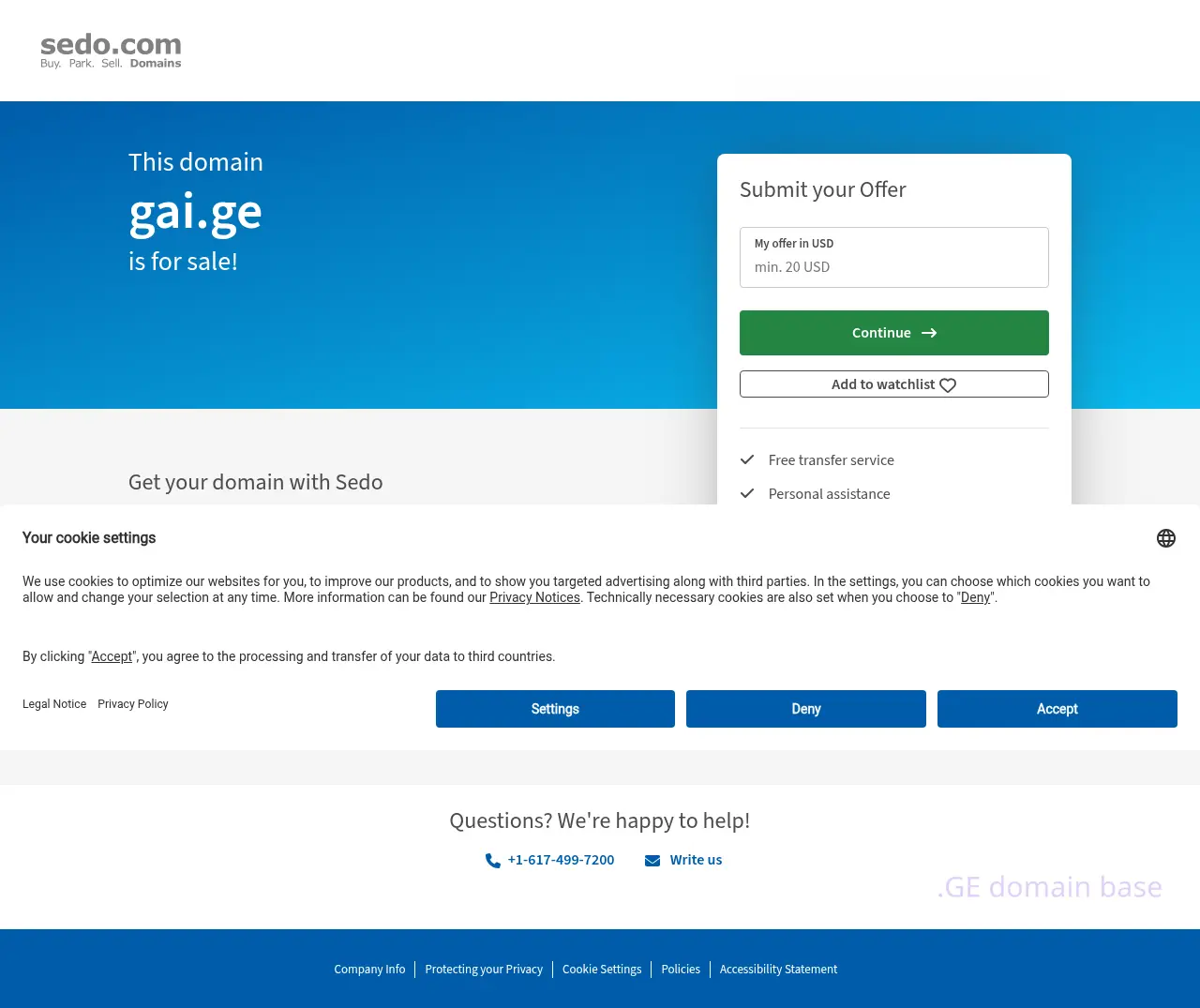 Screenshot of the site gai.ge