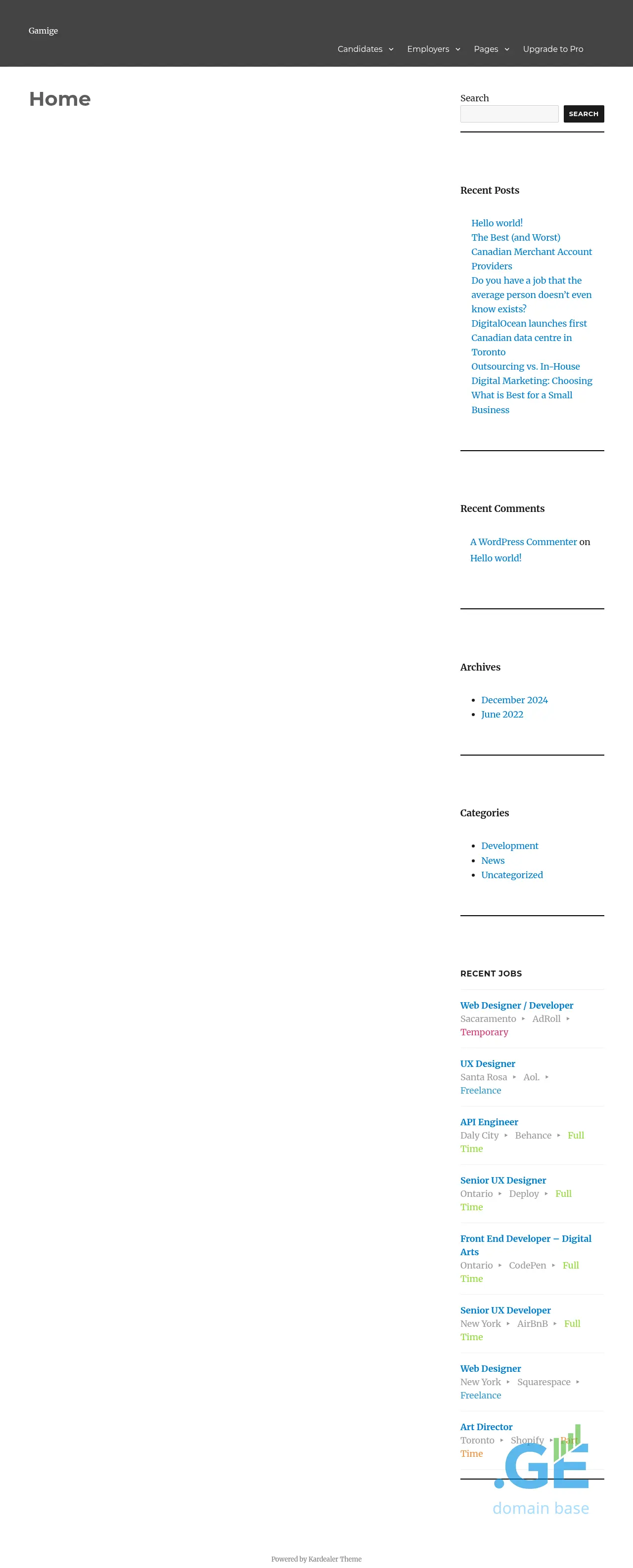 Screenshot of the site gamige.ge