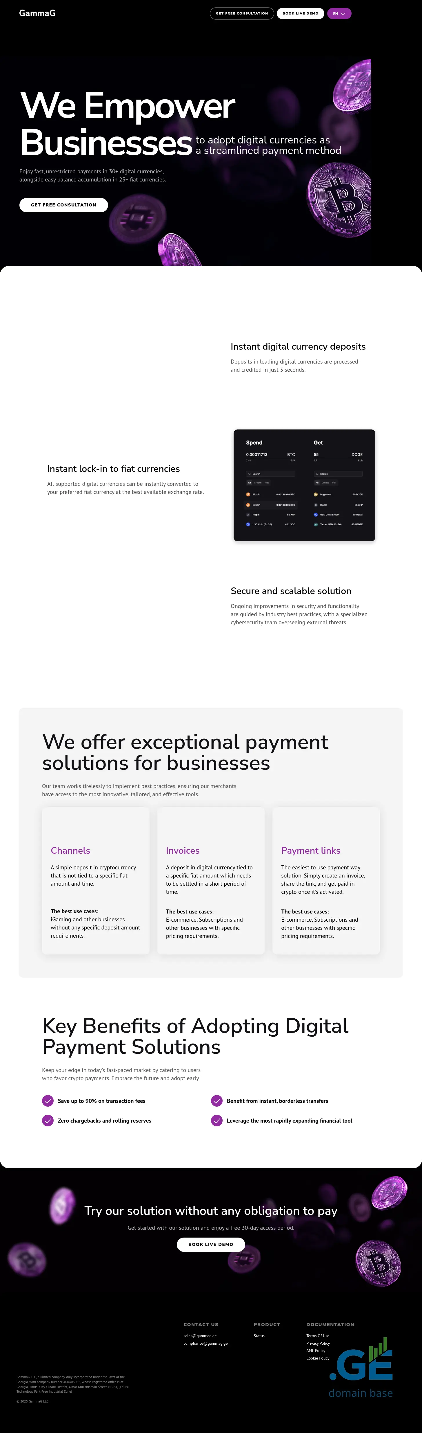 Screenshot of the site gammag.ge