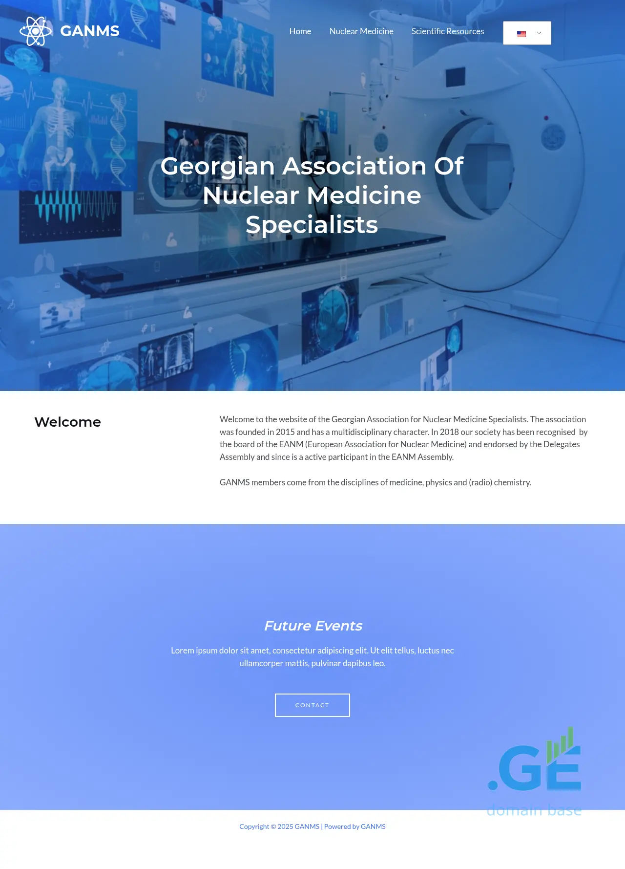 Screenshot of the site ganms.ge