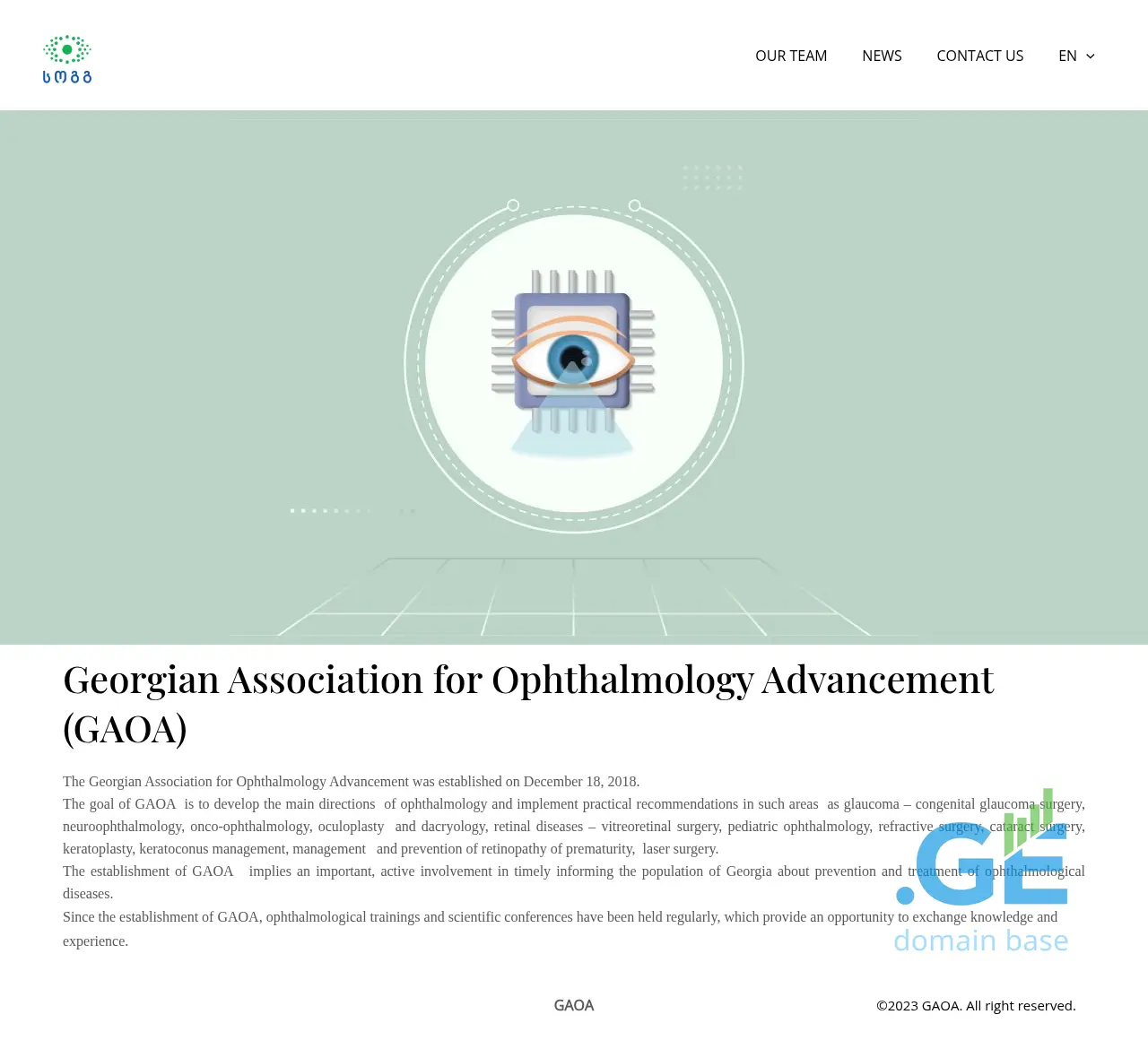 Screenshot of the site gaoa.ge