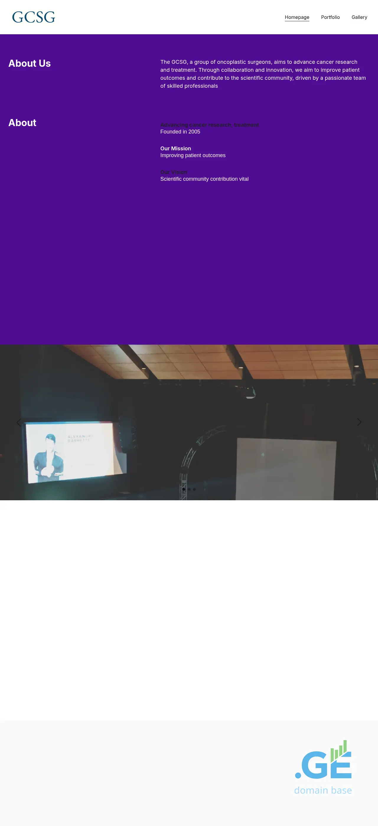 Screenshot of the site gcsg.ge