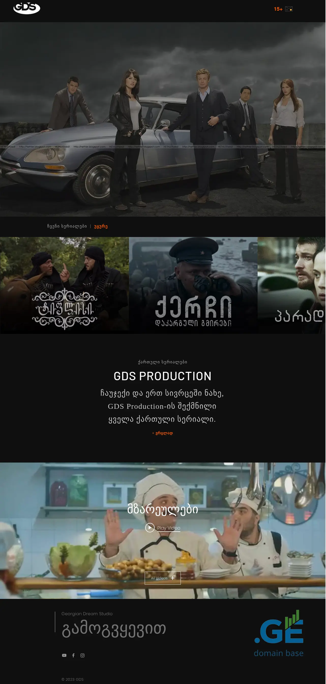 Screenshot of the site gdson.ge