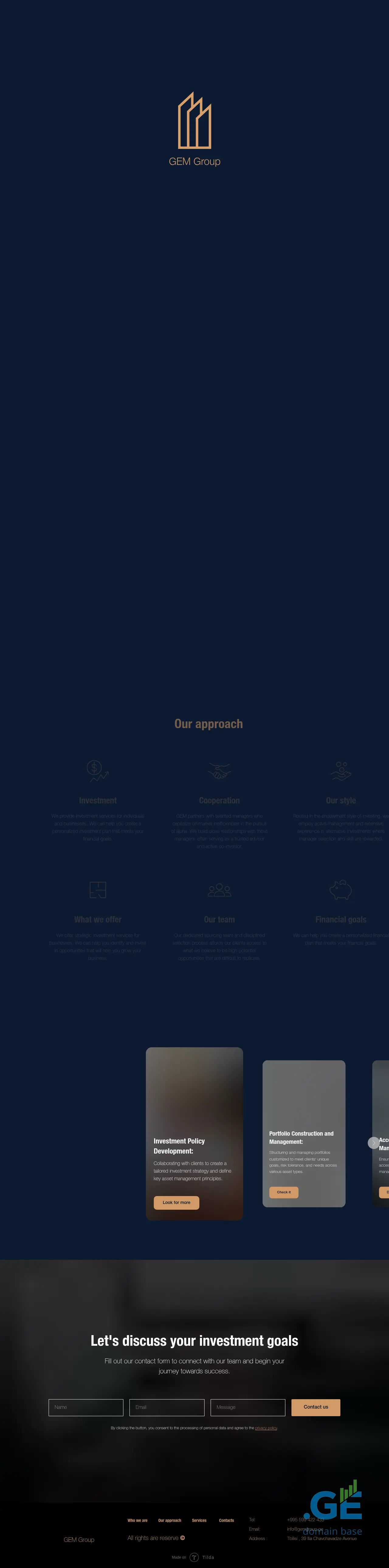 Screenshot of the site gemgroup.ge