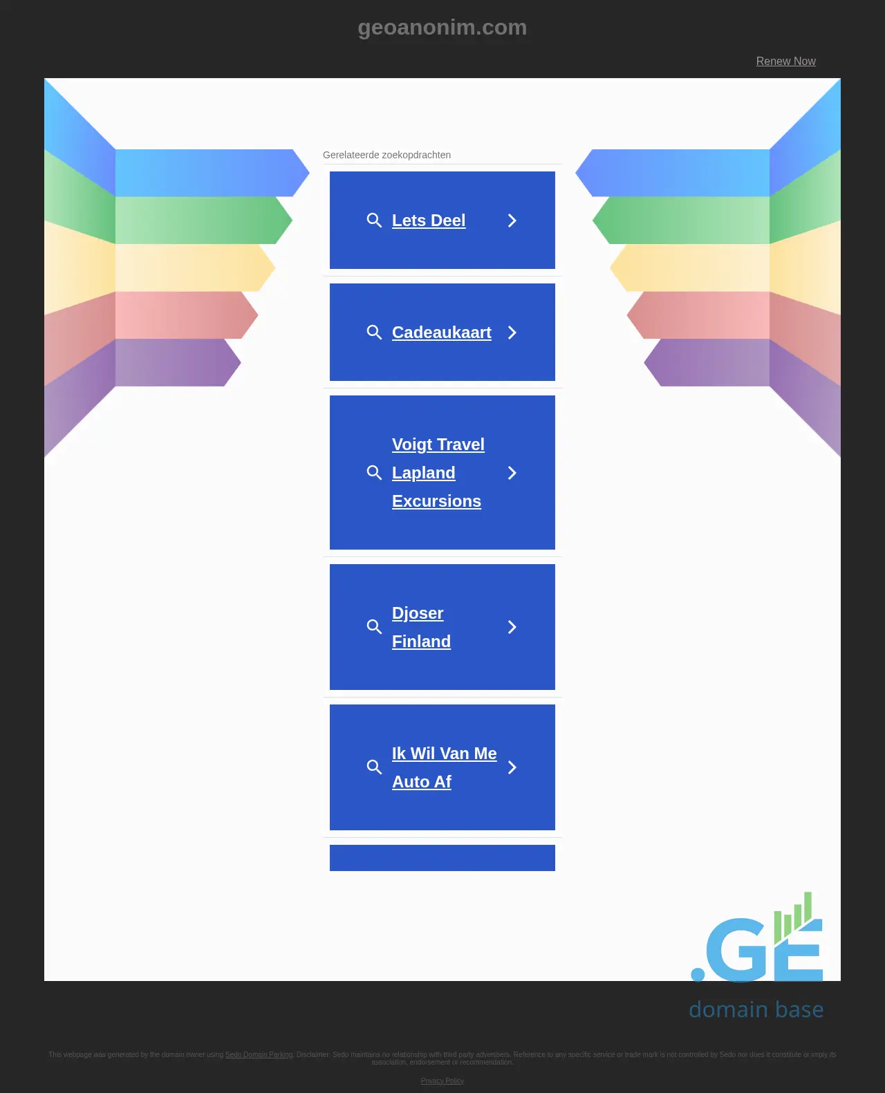 Screenshot of the site geoanonim.ge