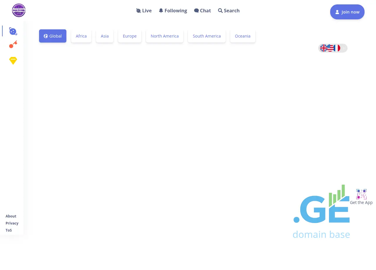 Screenshot of the site geobina.ge
