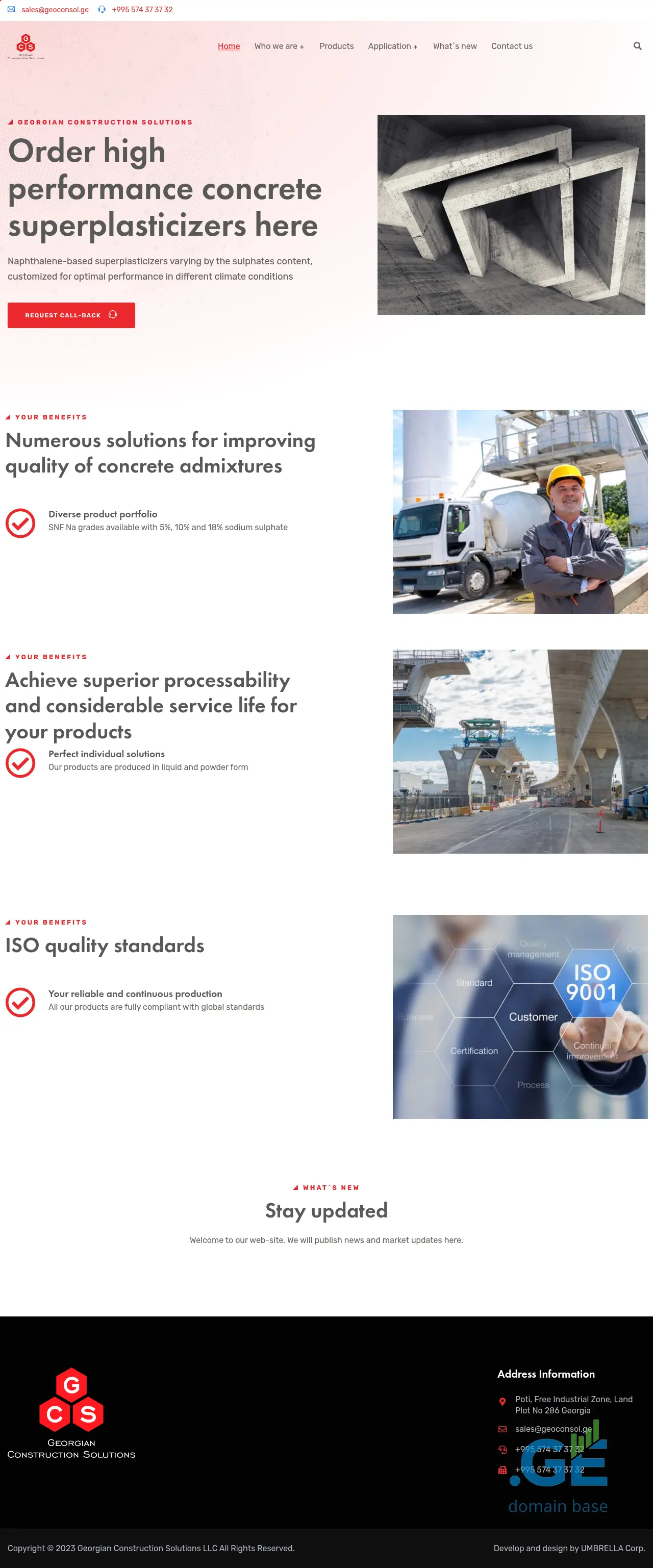 Screenshot of the site geoconsol.ge