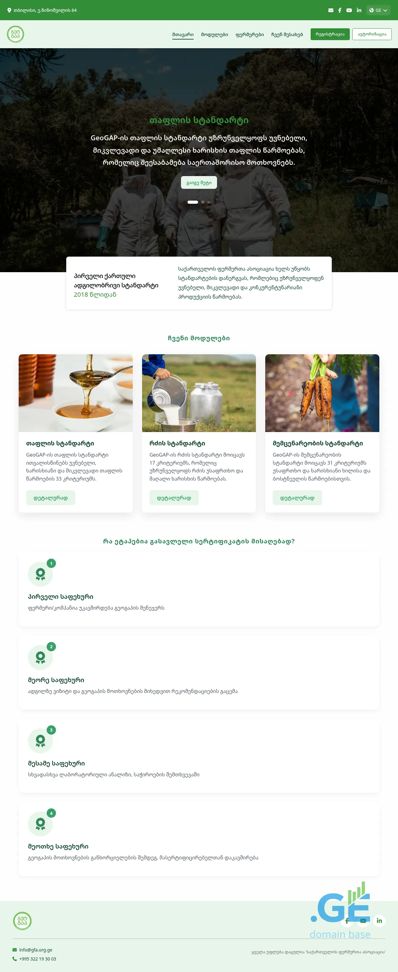 Screenshot of the site geogap.ge