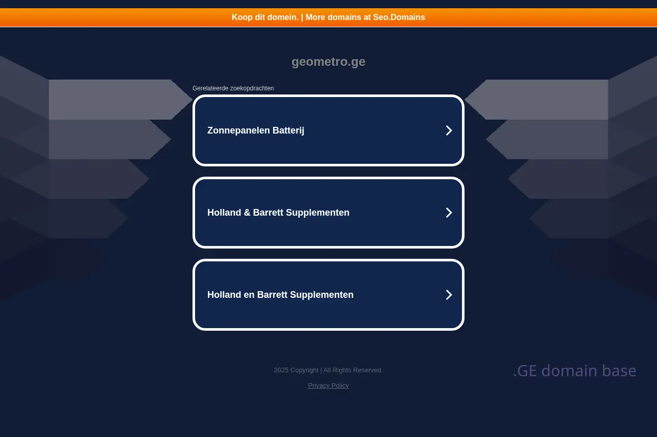 Screenshot of the site geometro.ge