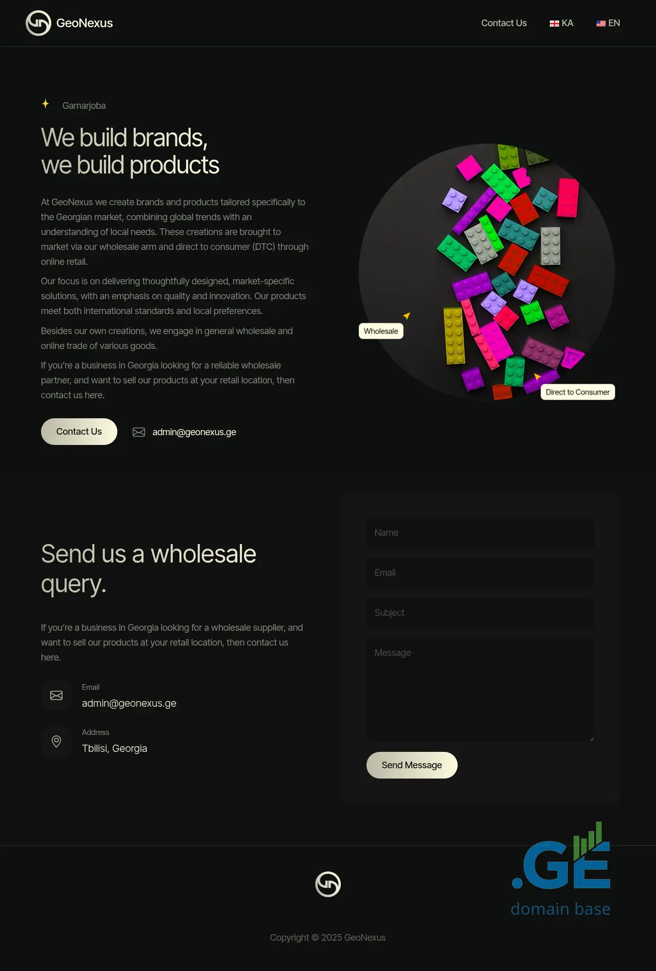 Screenshot of the site geonexus.ge