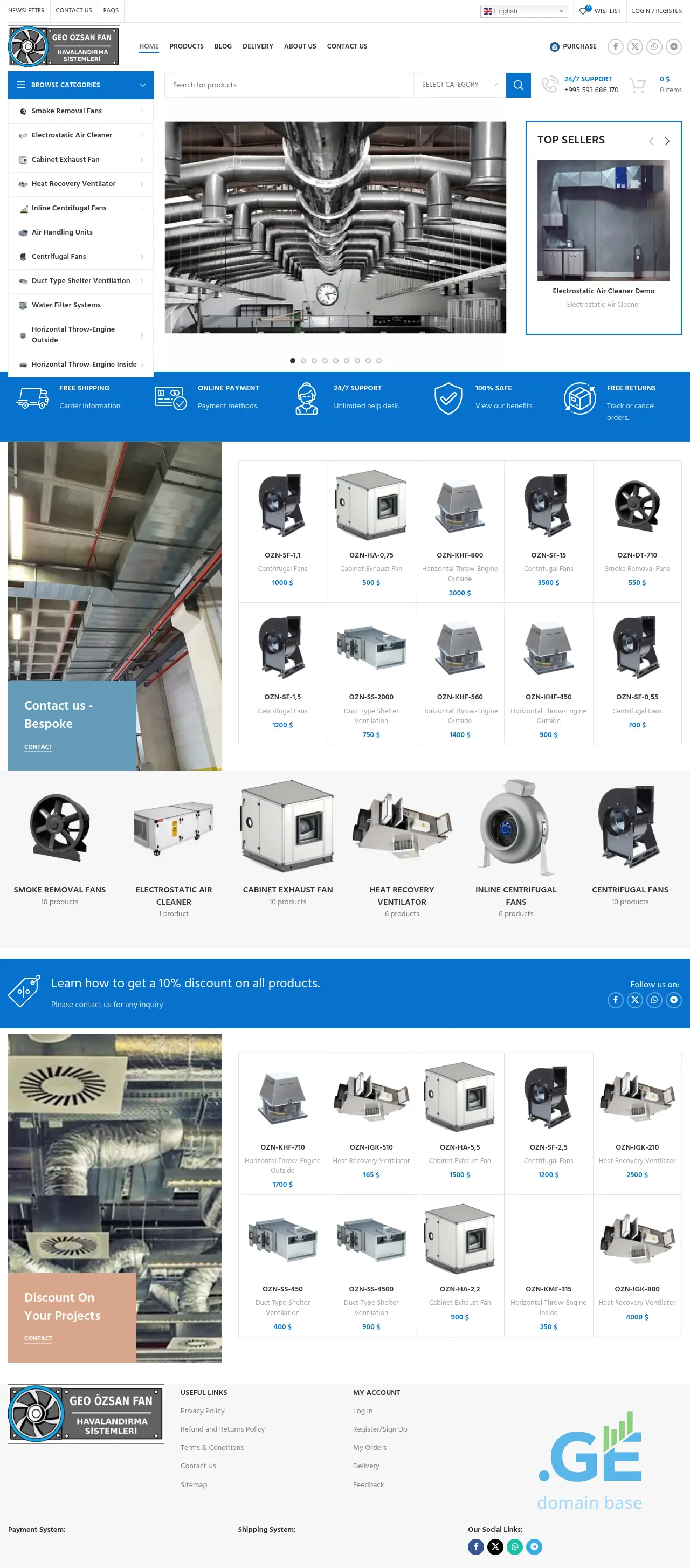 Screenshot of the site geoozsanfan.ge