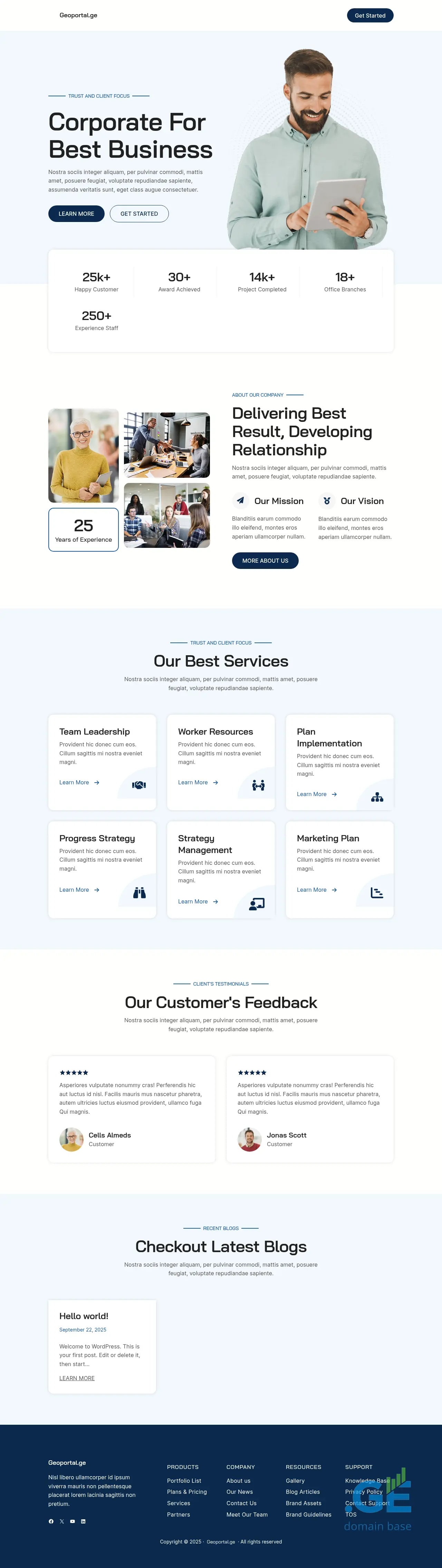 Screenshot of the site geoportal.ge