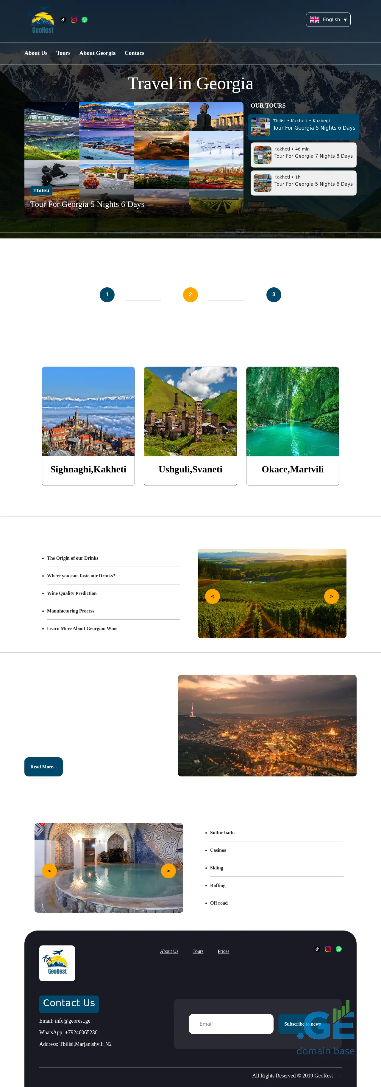 Screenshot of the site georest.ge