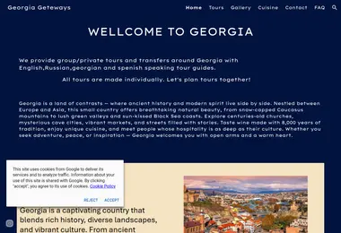 Screenshot of georgiageteways.ge