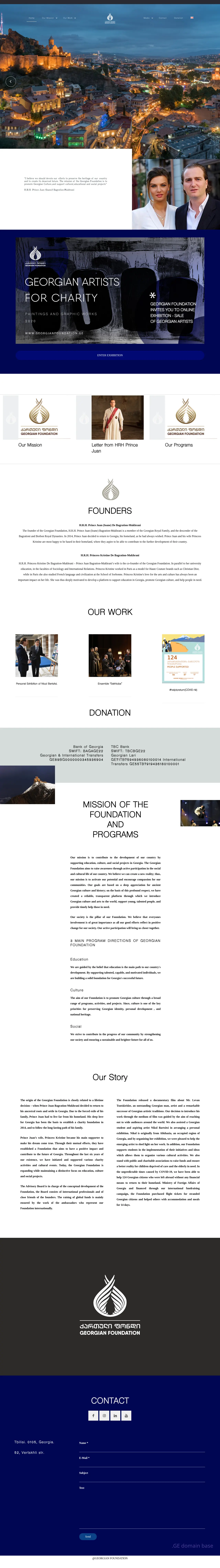 Screenshot of the site georgianfoundation.ge