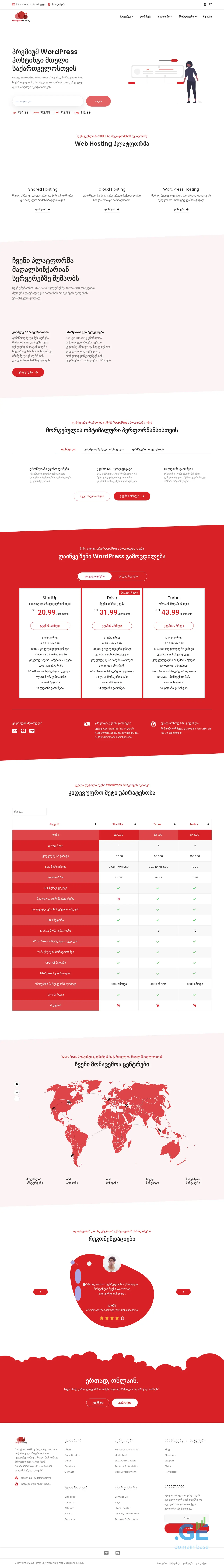 Screenshot of the site georgianhosting.ge