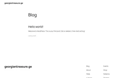 Screenshot of georgiantreasure.ge