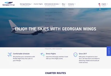 Screenshot of georgianwings.ge