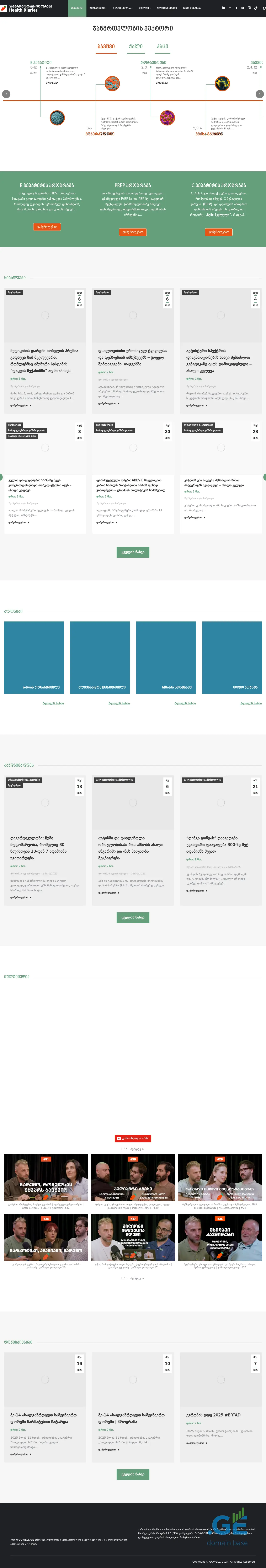 Screenshot of the site geowell.ge