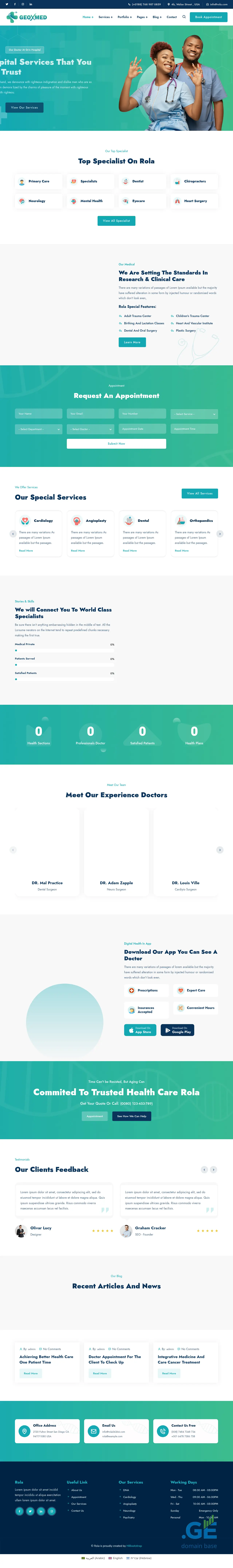 Screenshot of the site geoxmed.ge