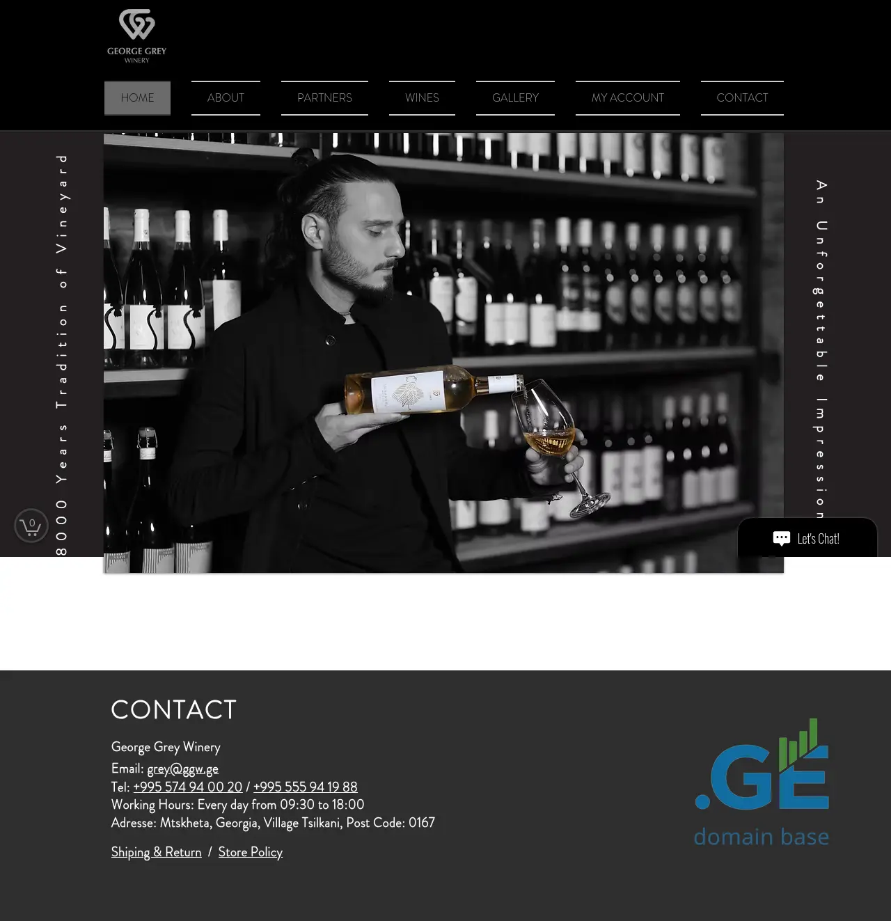 Screenshot of the site ggw.ge