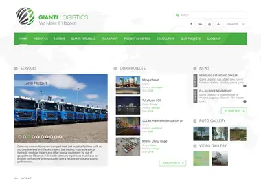 Screenshot of giantilogistics.ge