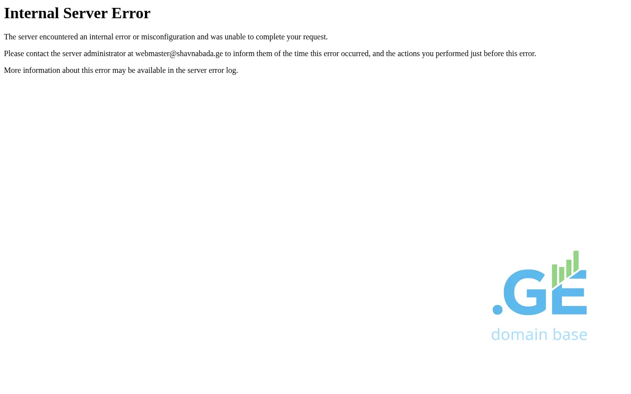 Screenshot of the site gimnazia.shavnabada.ge