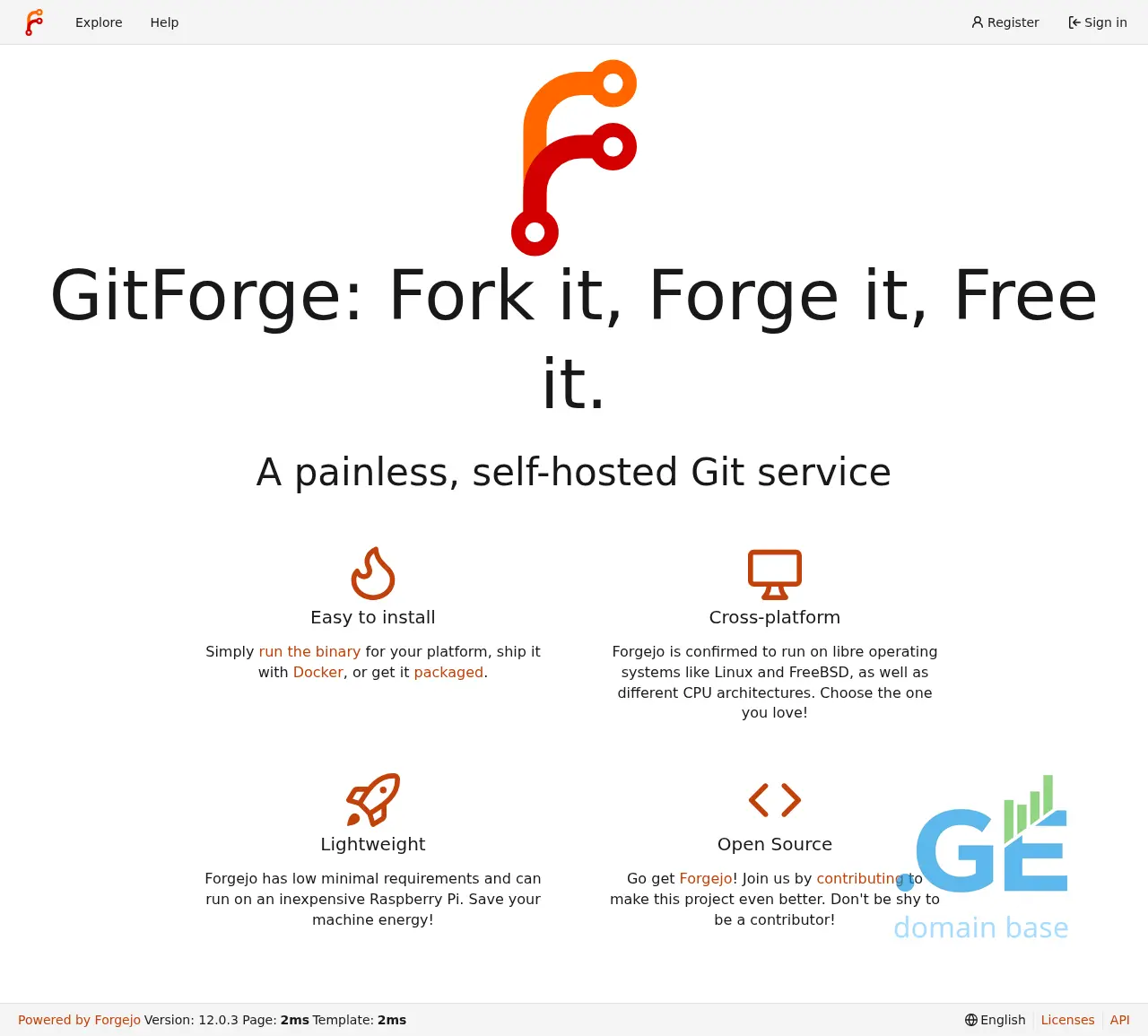 Screenshot of the site gitfor.ge