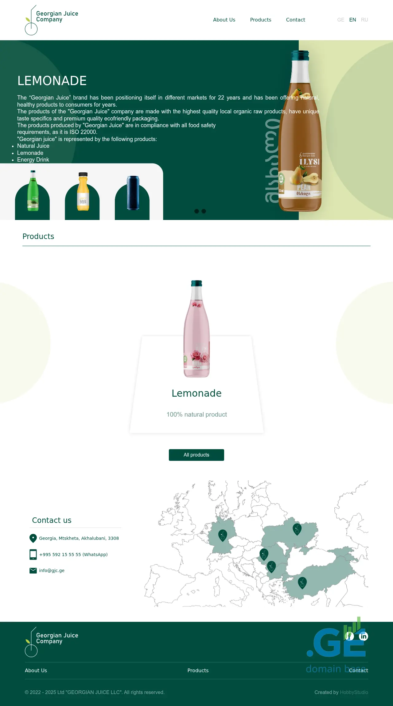 Screenshot of the site gjc.ge