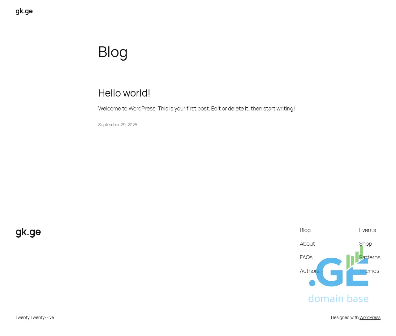 Screenshot of the site gk.ge