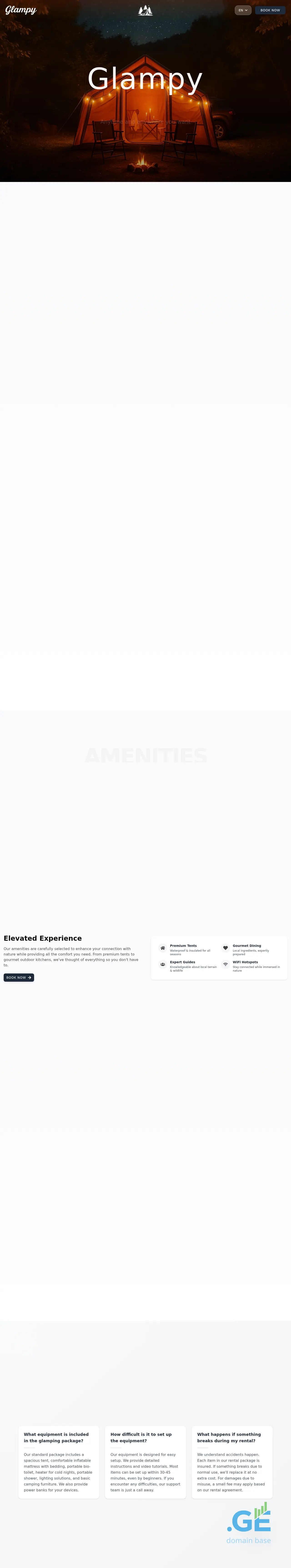 Screenshot of the site glampy.ge