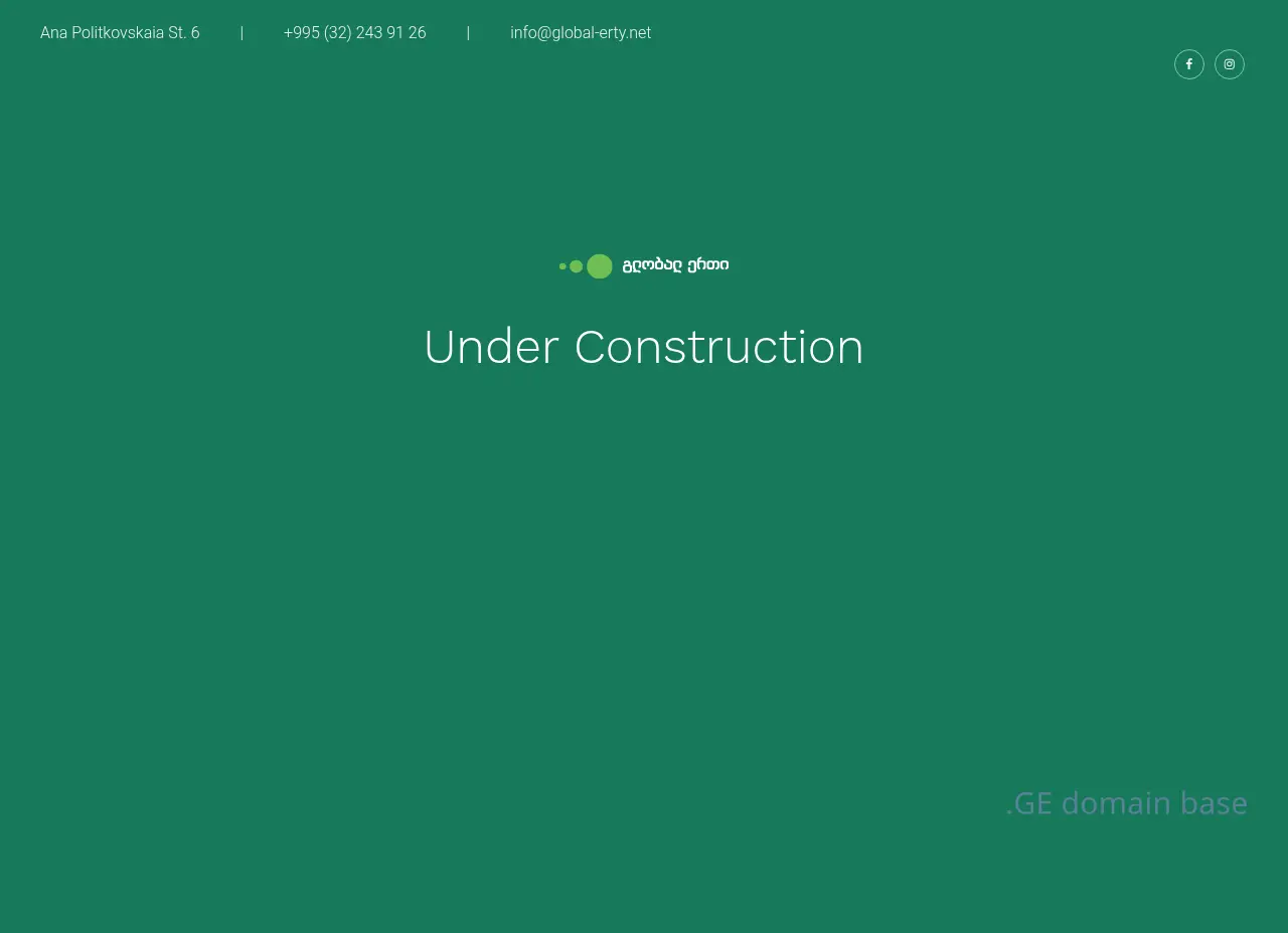 Screenshot of the site global-erty.ge