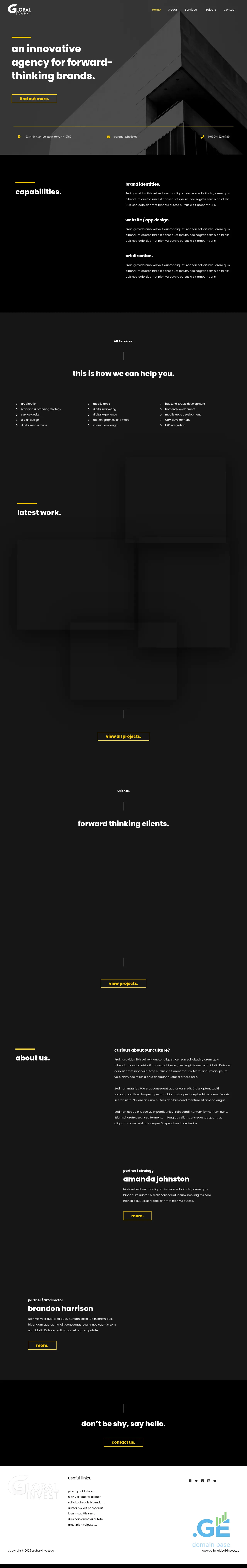Screenshot of the site global-invest.ge