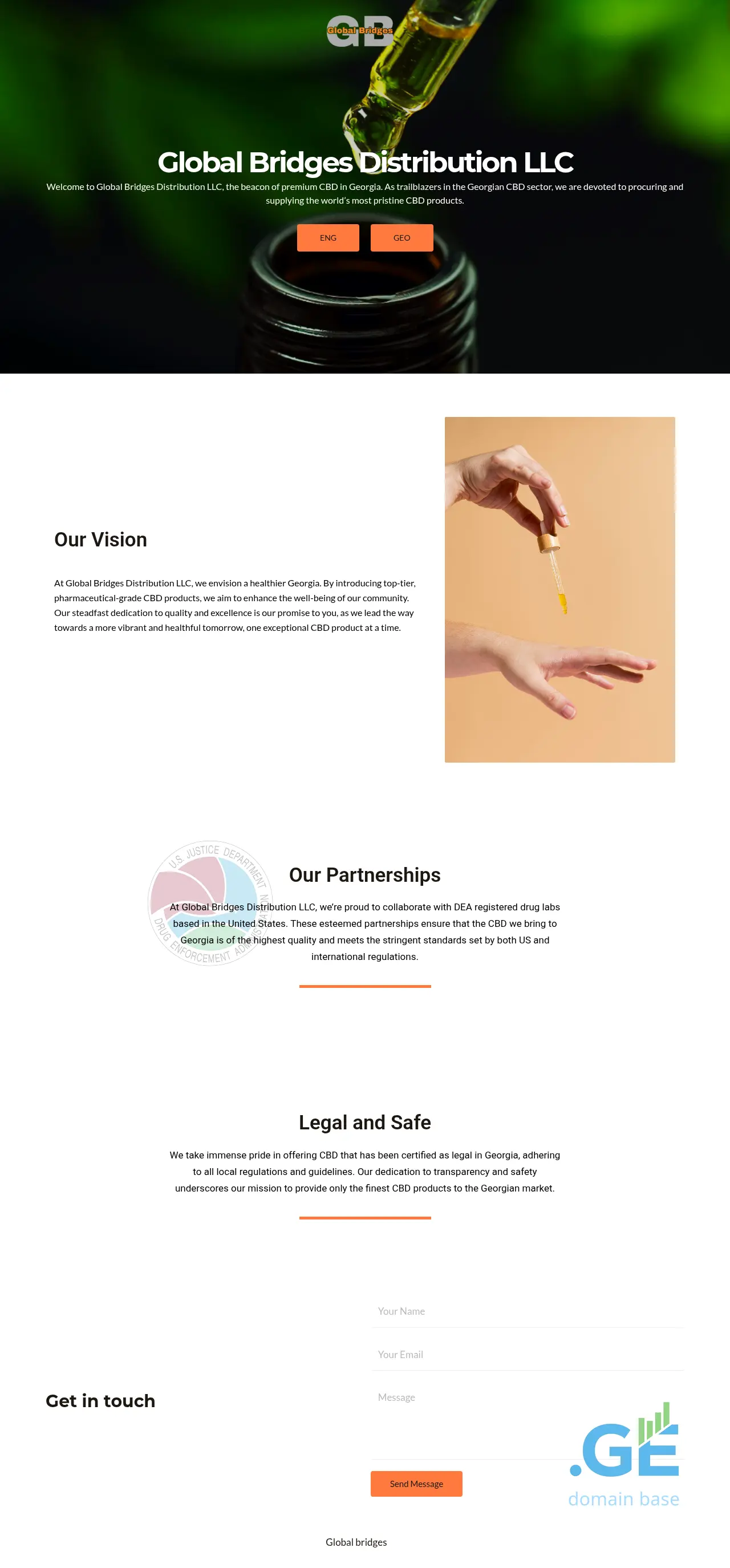 Screenshot of the site globalbridges.ge