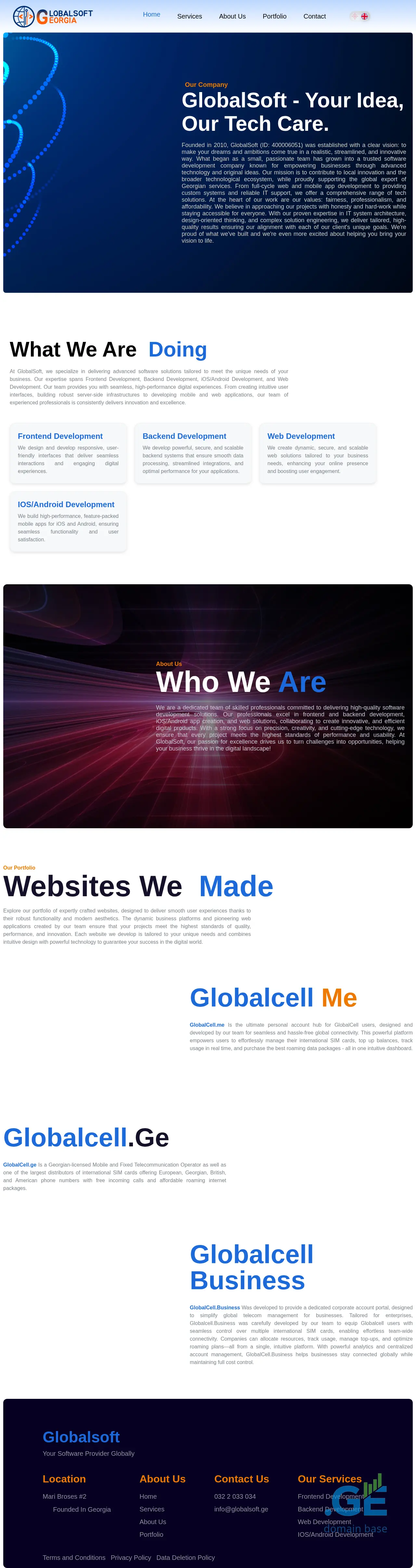 Screenshot of the site globalsoft.ge