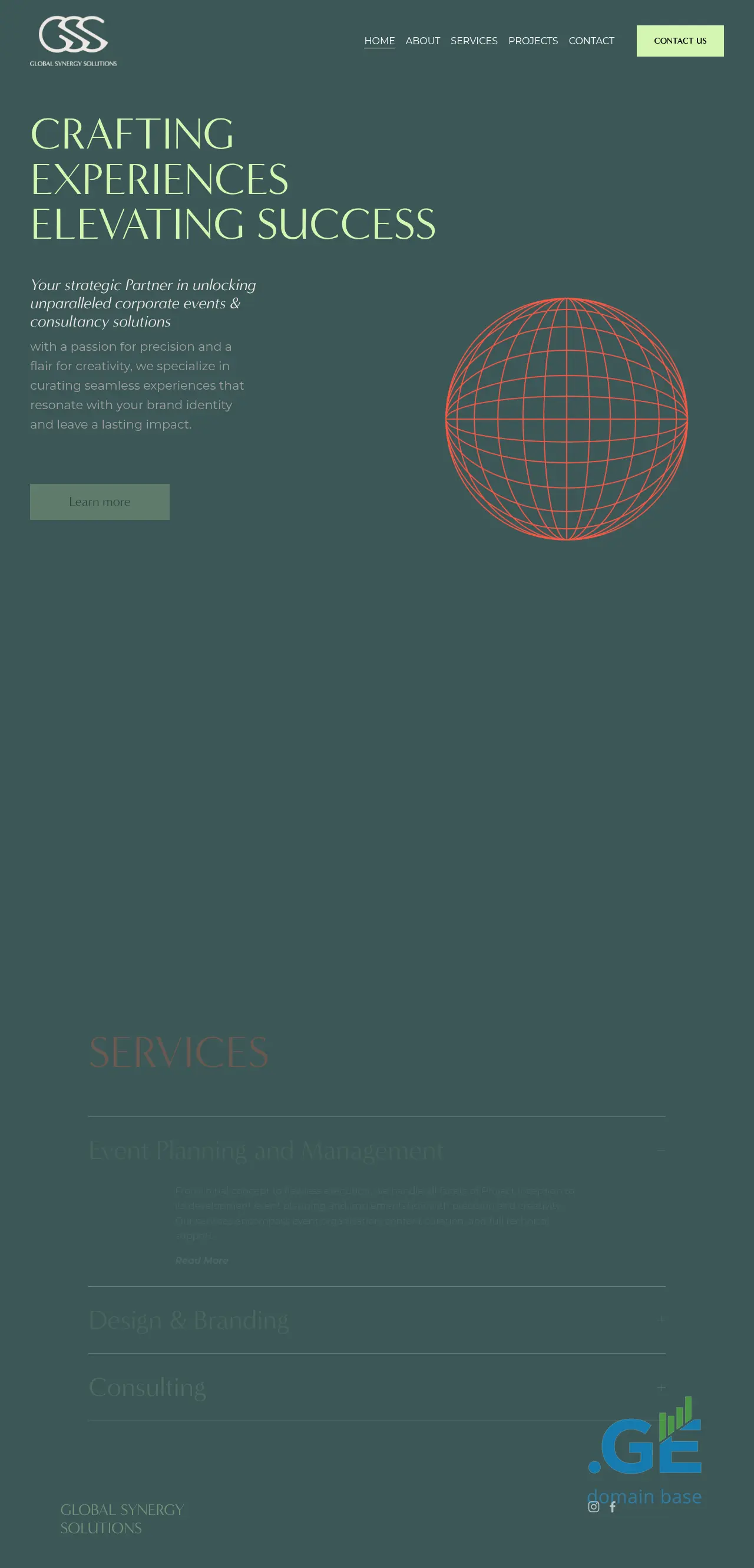 Screenshot of the site globalss.ge