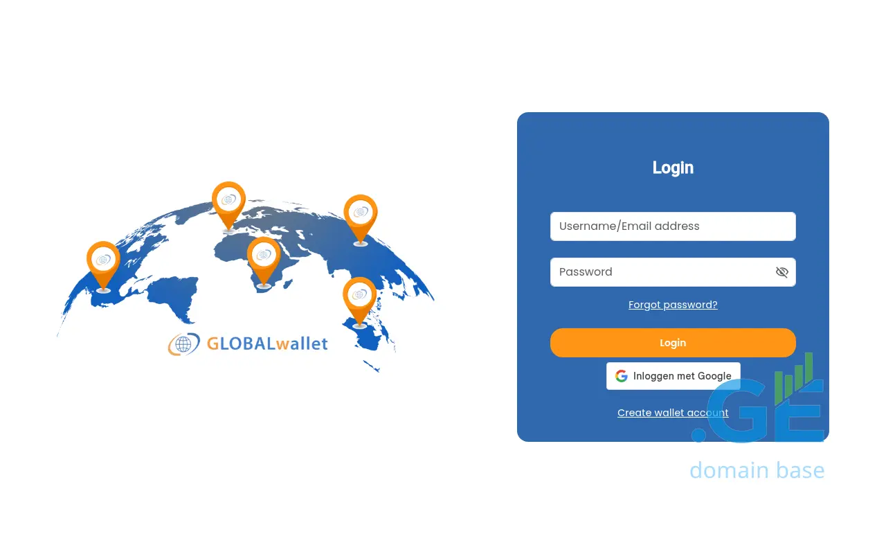 Screenshot of the site globalwallet.ge