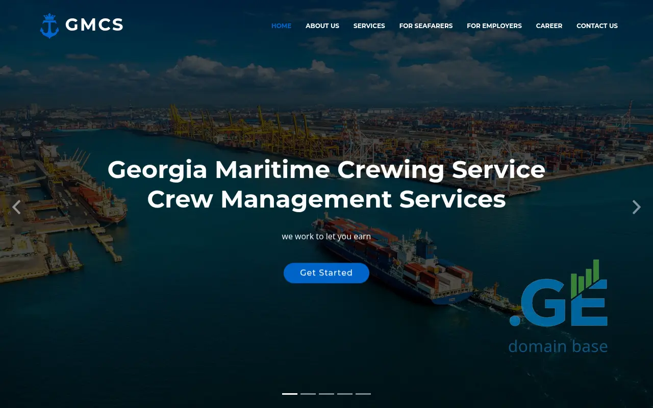 Screenshot of the site gmcs.ge